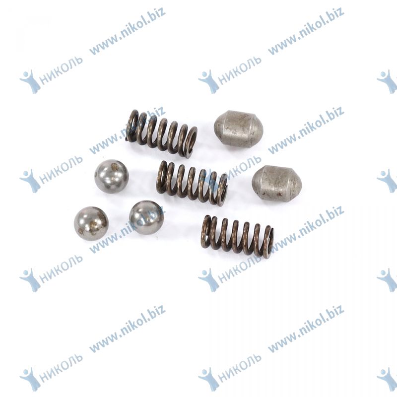 Р/к штоков КПП ГАЗ ГАЗ-3302-3221, 2705, 3110 (плунжер 2 шт, пружина 3 шт, шарики 3 шт) Riginal