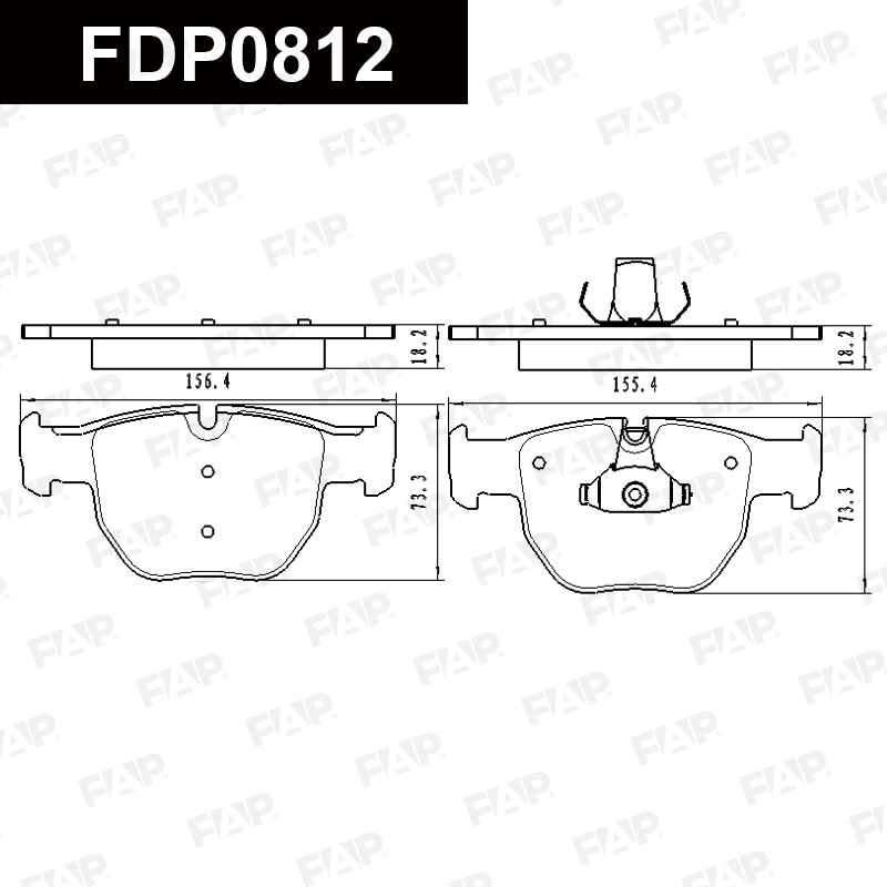 Колодки тормозные LAND ROVER Range Rover 3.6L 2006.10-2012.08 перед. смесь CERAMIC FAP