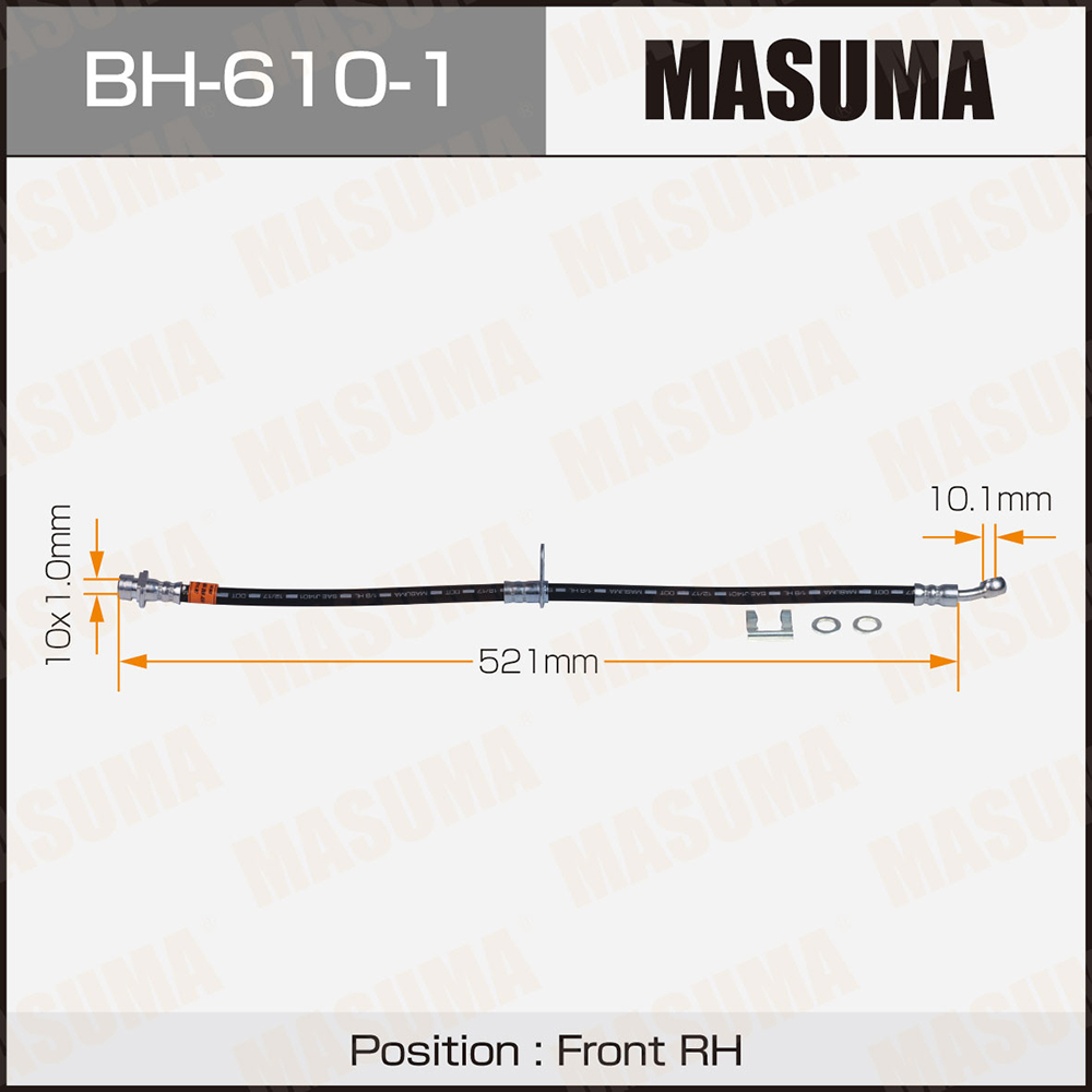 Шланг тормозной Honda Civic (FD) 05-12 передний правый Masuma