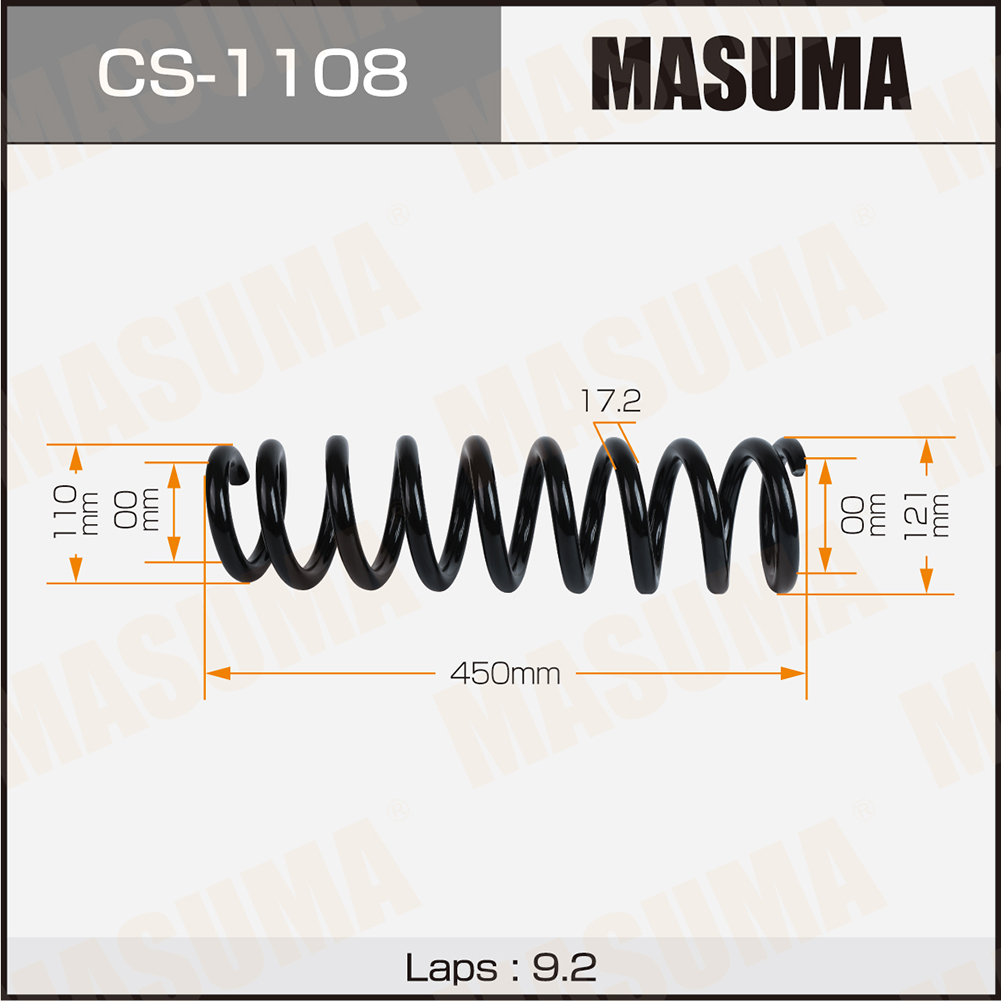 Пружина подвески Toyota Land Cruiser / UZJ200W передняя Masuma