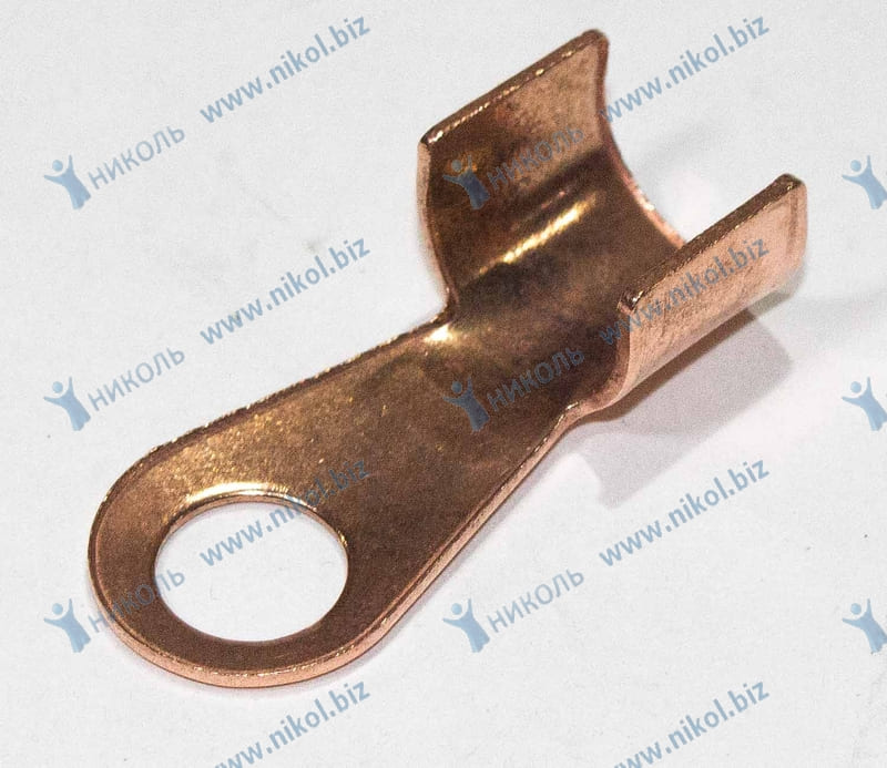 Клемма кольцевая под болт М10 желт. массы медная (250А) (уп=100шт)