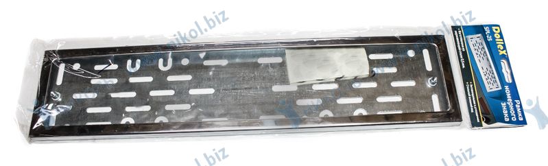 Рамка номера антивандальная DolleX SPL-25 сталь нерж.