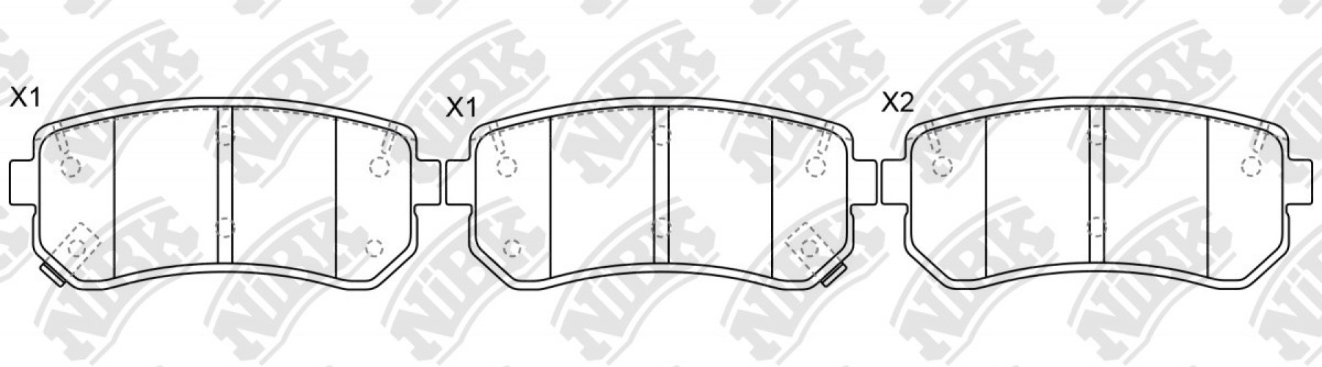 Колодки тормозные Kia Ceed 06-, Rio II 05-, Cerato 09-; Hyundai ix35 10-, i30 07- задн