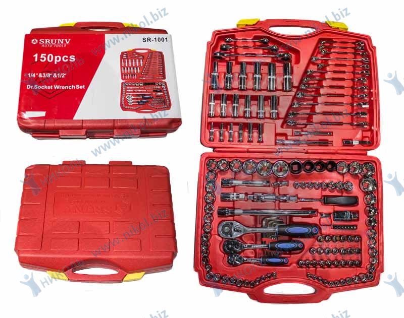 Набор инструмента 150 пр 1/2"-1/4"- 3/8"