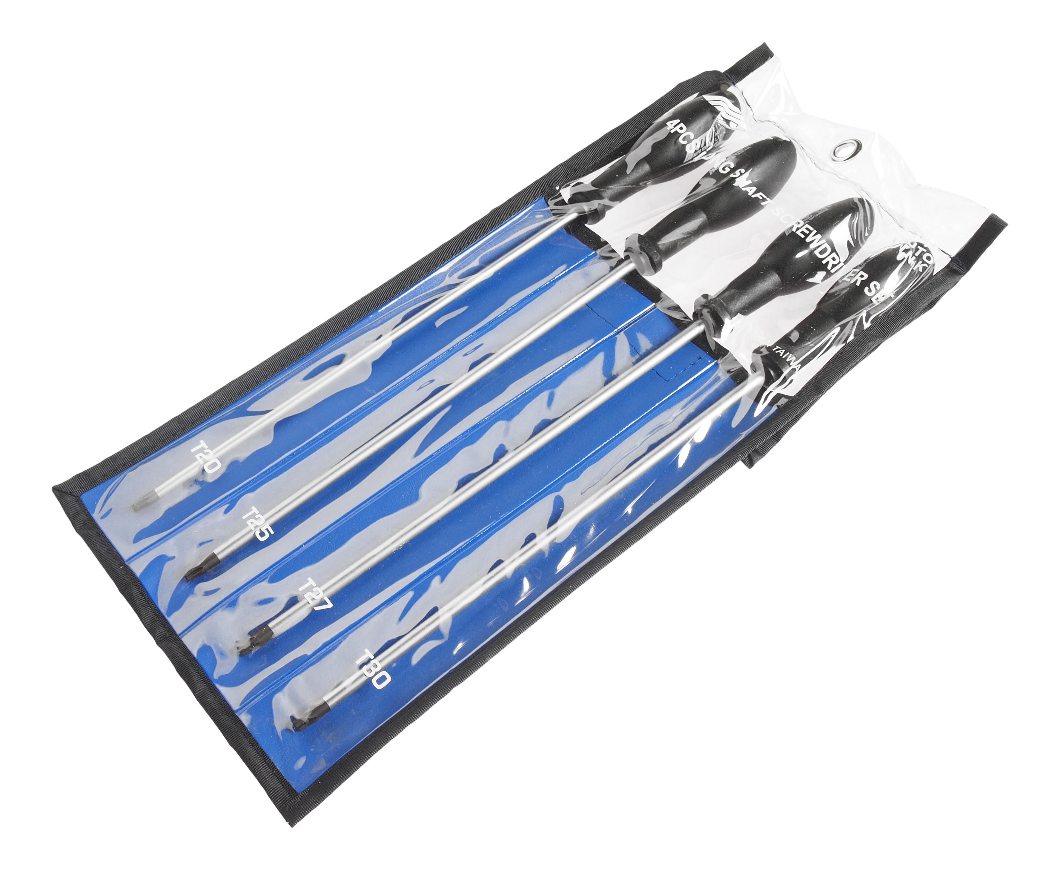 Набор отверток Torx 4 пр. удлиненных T20 х 250 мм-T30 х 250 мм JTC-5115 