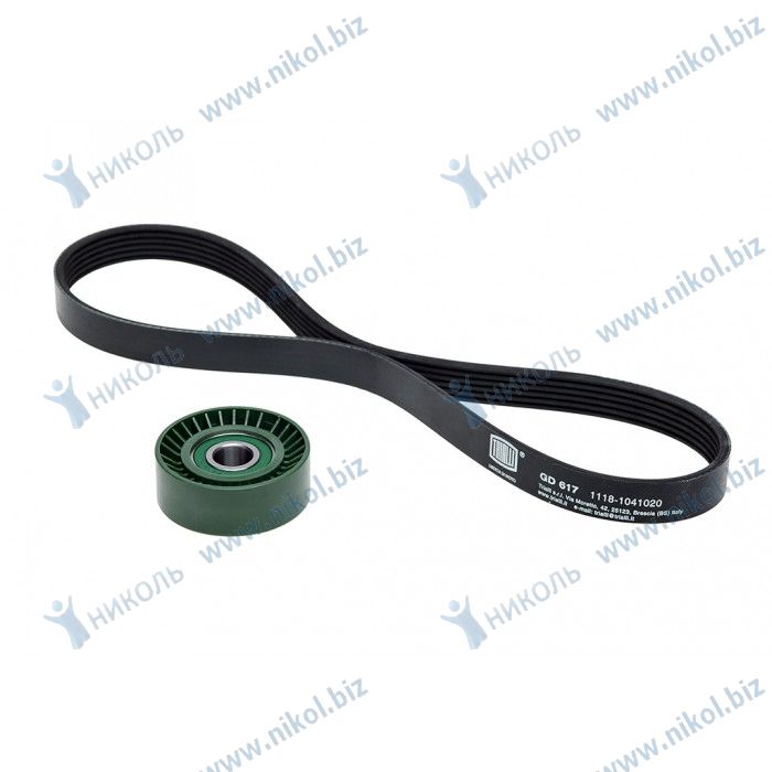 Комплект генератора 1117-1119 (ремень 6PK884 +ролик) Trialli