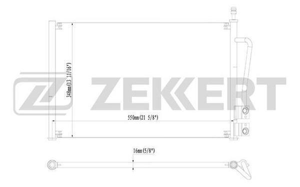 Радиатор конд. Ford Fiesta V 01-, Fusion 02-, Mazda 2 03-