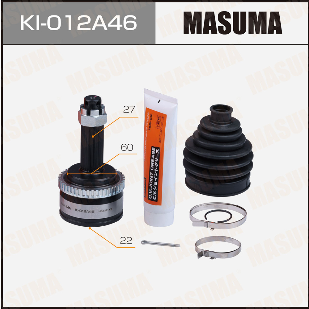ШРУС наружный для а/м Hyundai I30 (FD) 07-11; KIA Ceed (ED) 07-12 22x60x27 с ABS Masuma