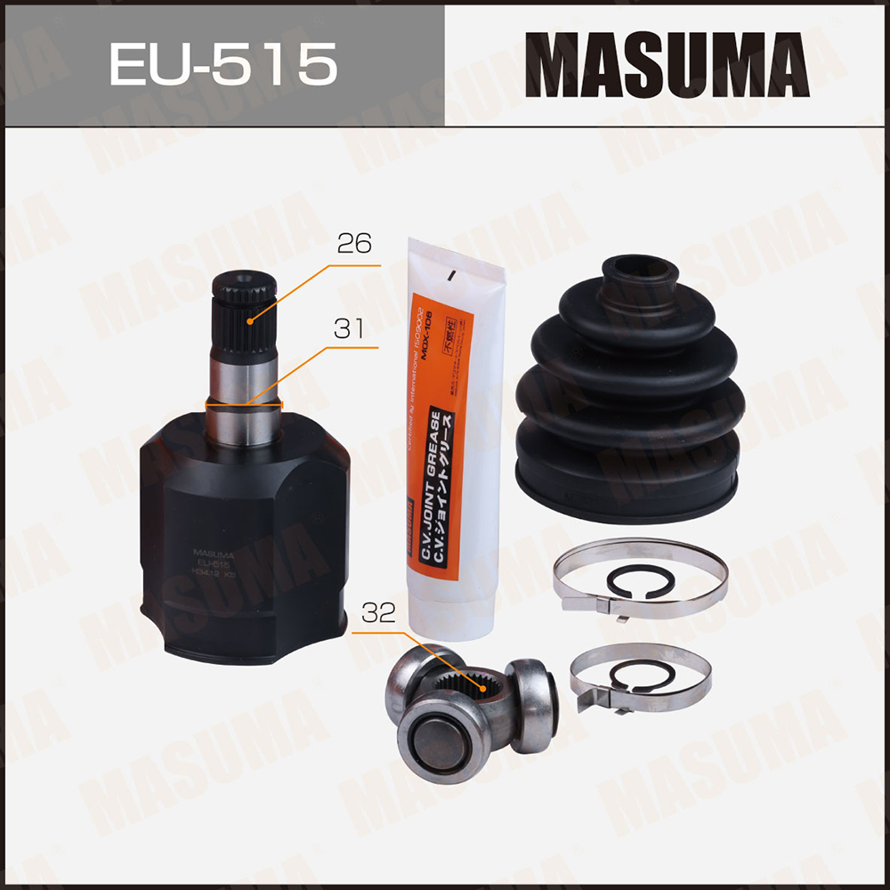 ШРУС VAG Octavia (A5 1Z) 04-, Golf V 03-, Passat (B6) 05-, A3 (8P) 03- внутренний 32 х 31 х 26 Masuma