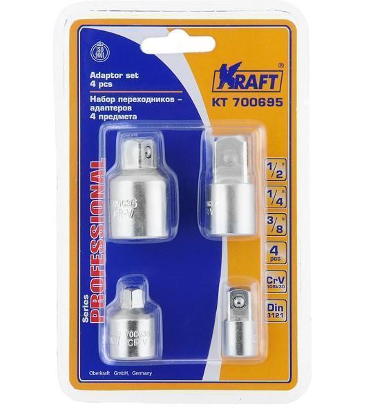 Набор переходников - адаптеров 4 пр. 1/2" 3/8" 1/4" Kraft KT 700695