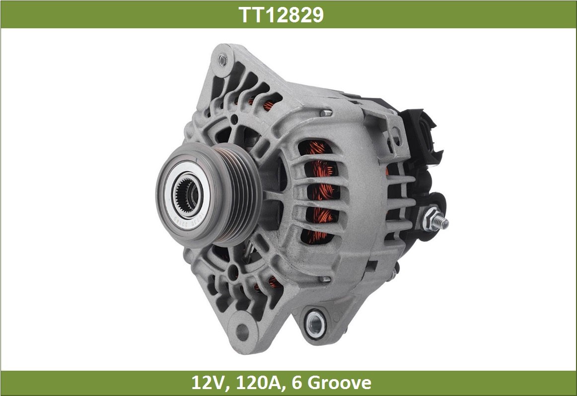 Генератор HYUNDAI CRETA 15- 120A, 6-Groove Clutch Pulley; Tesla Technics