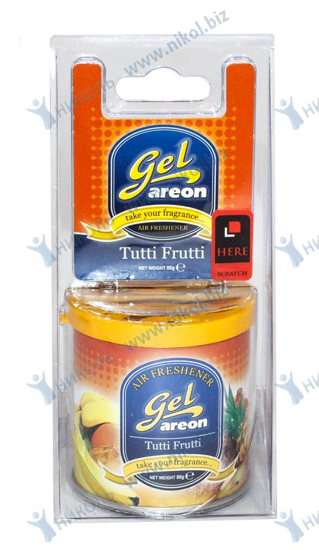 Освежитель на панель AREON GEL CAN тутти фрутти (гель, 80г)