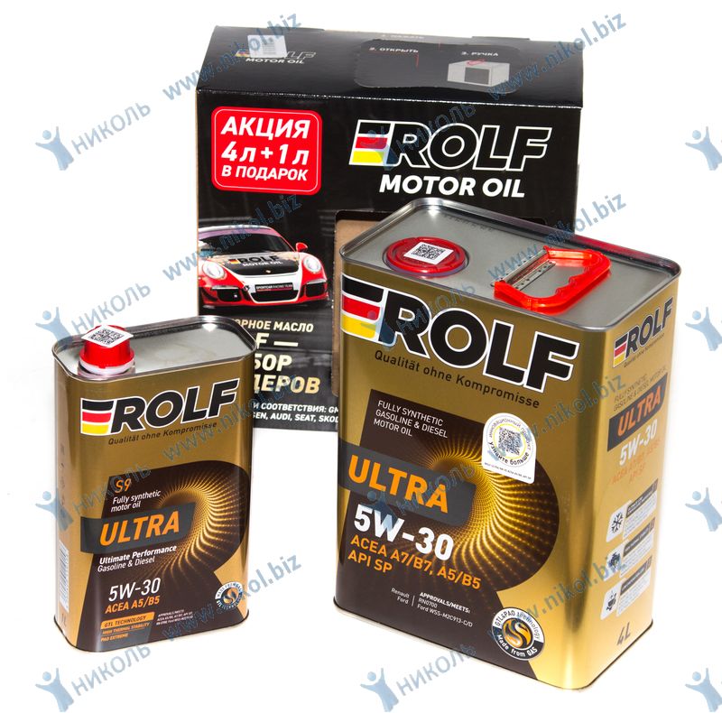 Масло ROLF Ultra 5W30 A5/B5 SP (5л) с жесть АКЦИЯ 4+1