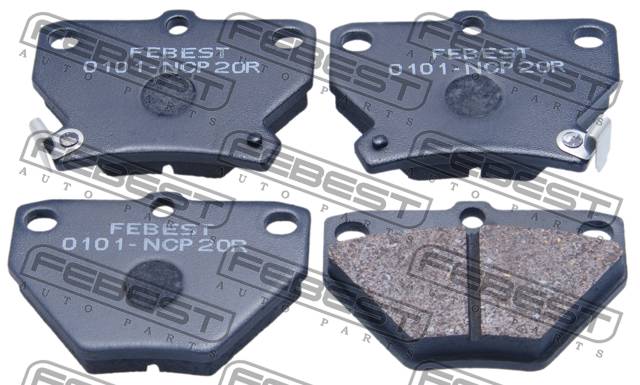 Колодки тормозные Toyota Corolla (E120) 01-06, Prius 00-09, Yaris 99-06 задние \ FEBEST 0101-NCP20R