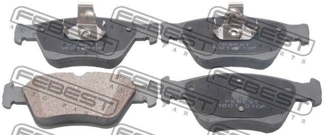 Колодки тормозные MB C (W202) 95-, E (W210) 95-, CLK (W208) 97- передние \ FEBEST 1601-210F
