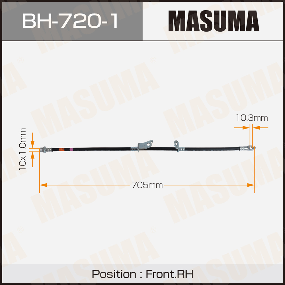 Шланг тормозной Toyota SAI / AZK10 front RH Masuma