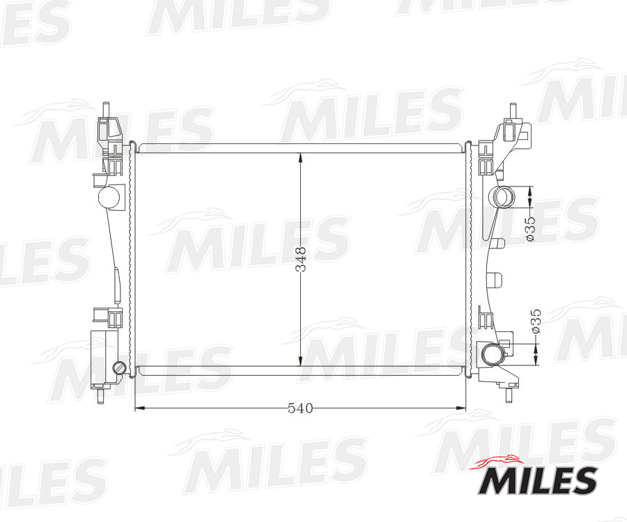 Радиатор MILES OPEL CORSA D 1.0/1.4 06-