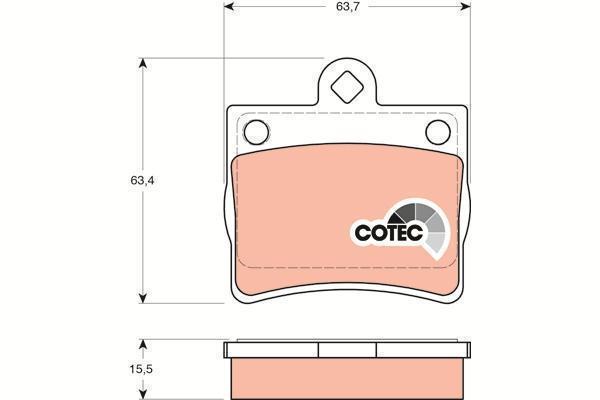 Колодки тормозные MB C-Class (W202) 93-, C-Class (W203) 02- задние дисковые (GDB1283) \ TRW GDB1283