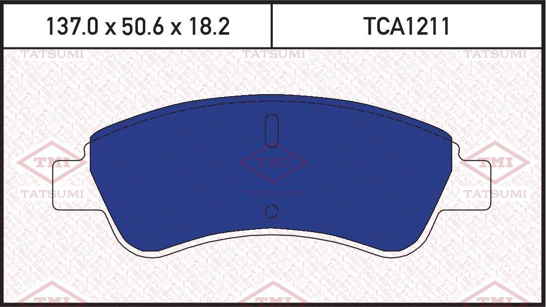 Колодки тормозные TATSUMI CITROEN C3/C4/Berlingo 01->PEUGEOT 1007/206/307/Partner 96->
