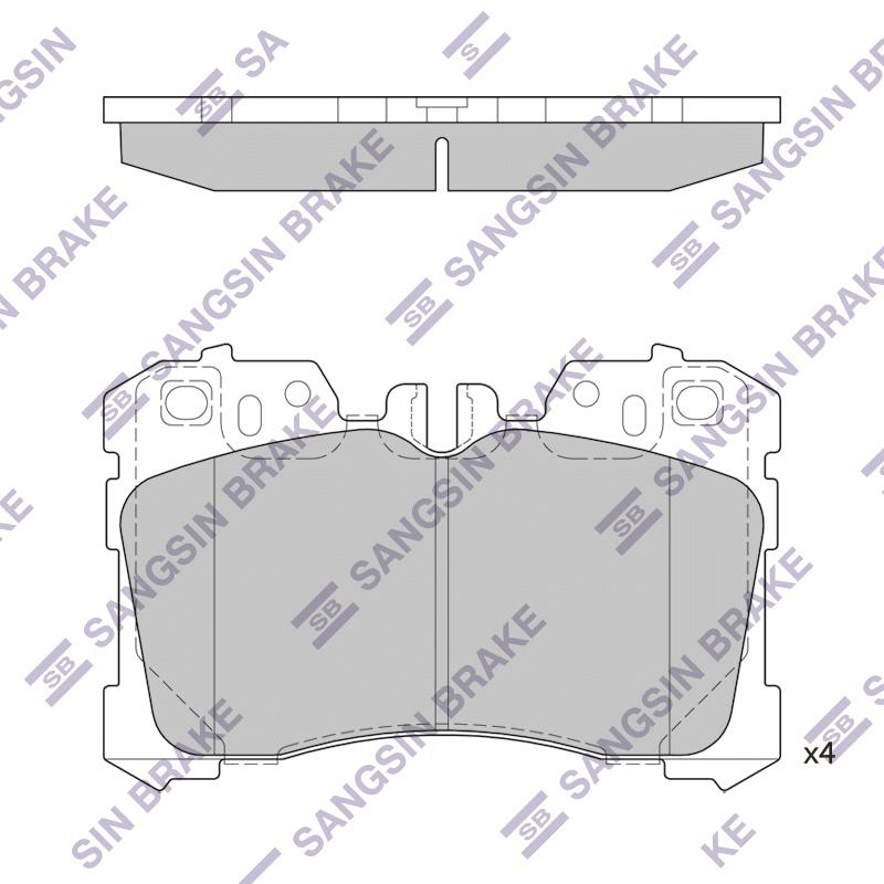 Колодки тормозные SANGSIN BRAKE LEXUS LS460 пер