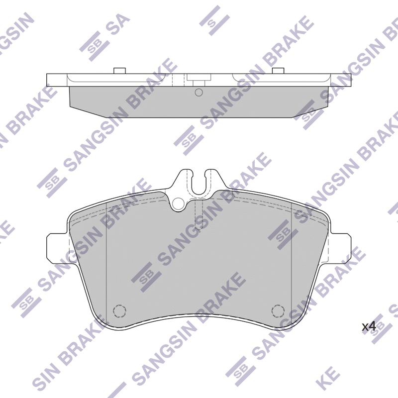 Колодки тормозные MB W169/245 передн.A/B-class SANGSIN BRAKE