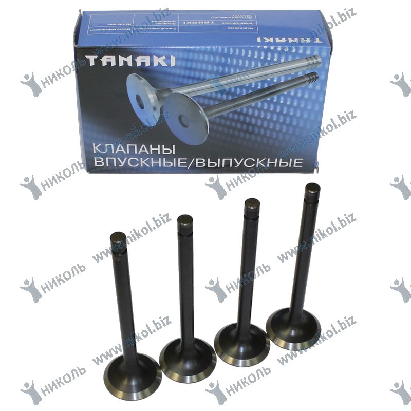 Клапана ГРМ ЗИЛ, МТЗ дв. ММЗ Д-243,245,260 (-07.2005) впуск TANAKI (к-т=4шт)