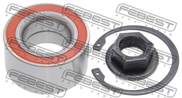 Подшипник ступицы Ford Focus 98-04, Fiesta 01-08, Ford Fusion 02-; Mazda 2 03- передней \ FEBEST DAC39720037-KIT