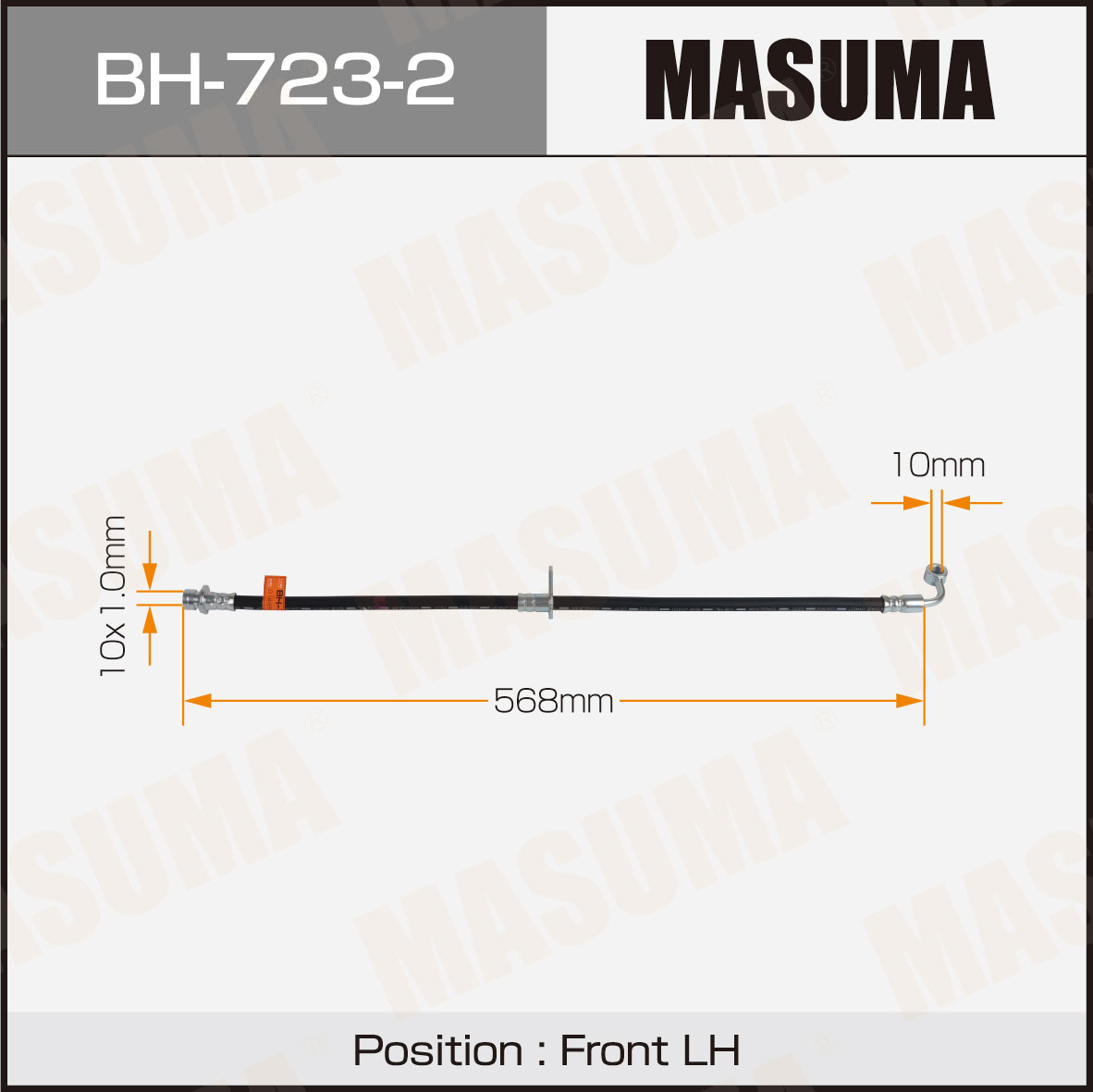 Шланг тормозной Honda ACCORD / CV3 front LH Masuma