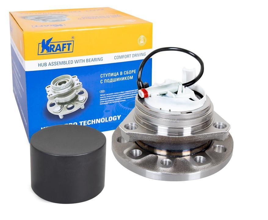 Ступица Opel Astra H 04-10, Zafira B 05- передняя в сборе 5 отверстий Kraft