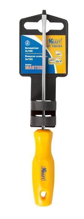 Отвертка шлицевая 5 х 150 мм Kraft Master