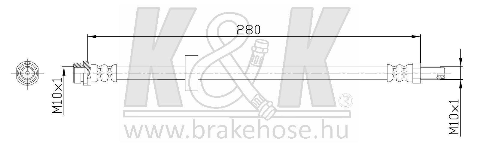 Шланг тормозной Ford Mondeo III 00- задний \ K&K FT2314