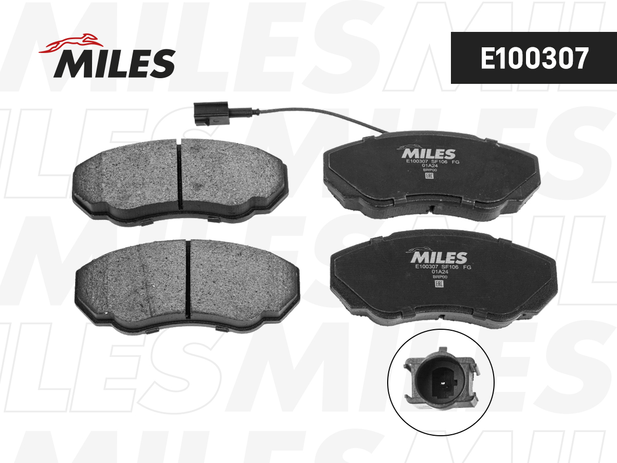 Колодки тормозные Miles E400307