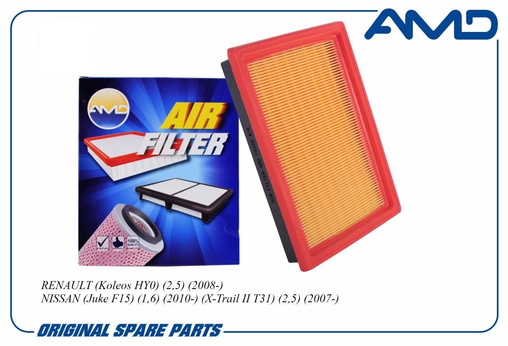 Фильтр воздушный Nissan Almera (N15, N16) -03, X-Trail (T31) 07-, Juke (F15) 10-, Tiida 15- \ AMD AMD.FA396