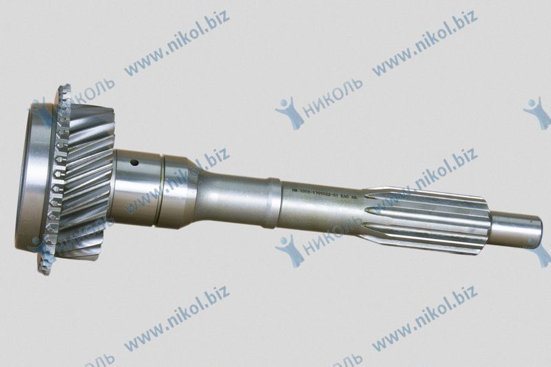 Вал КПП первичный Г-3302 5-ступ.(голый) 25 зуб Автомагнат