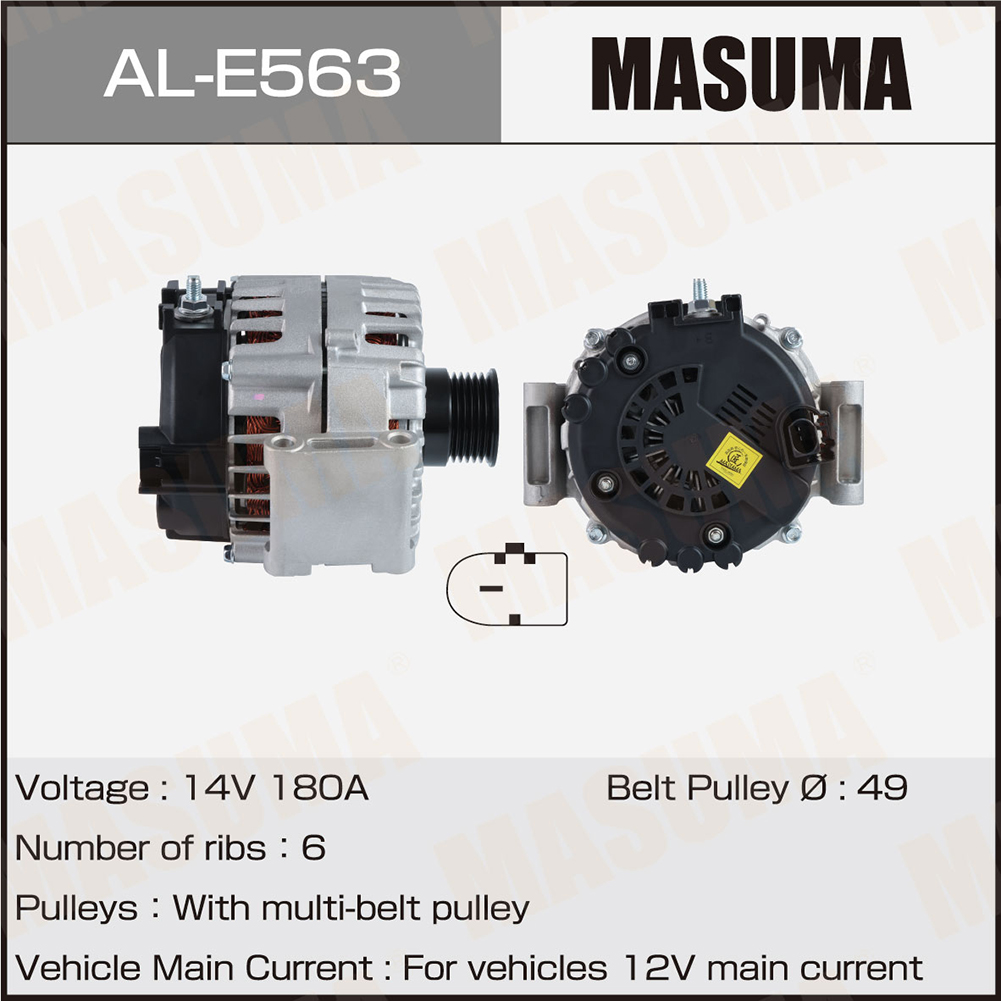 Генератор Mercedes OM651 M276 (14V/180A) Masuma