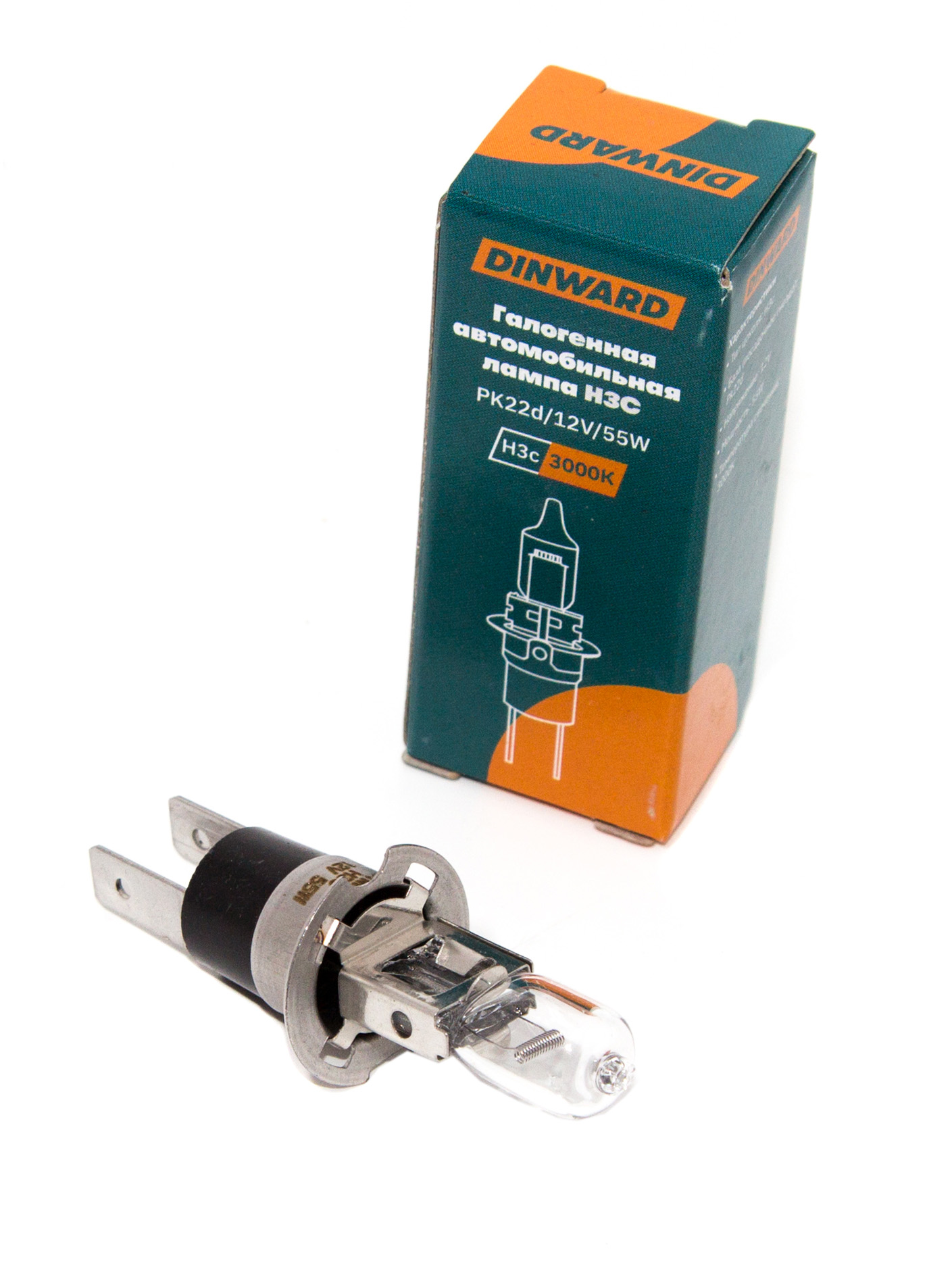 Лампа H3c 12 V 55 DINWARD PK22d-5 в уп.
