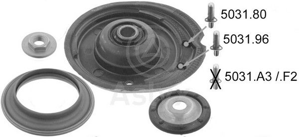 Опора амортизатора PSA С2/С3/1007 09/04-_ASLYX