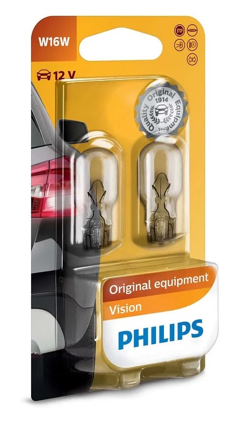 Лампа 12 В 16 Вт Vision без цоколя блистер 2 шт. Philips