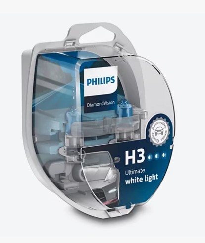 Лампа 12 В H3 55 Вт на п/туманные фары Diamond Vision 5000K блистер 2 шт. Philips