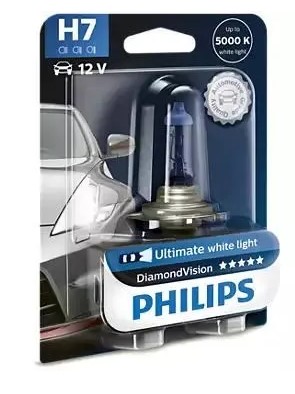 Лампа PHILIPS H7 12V 55W Diamond Vision 5000K (1шт)