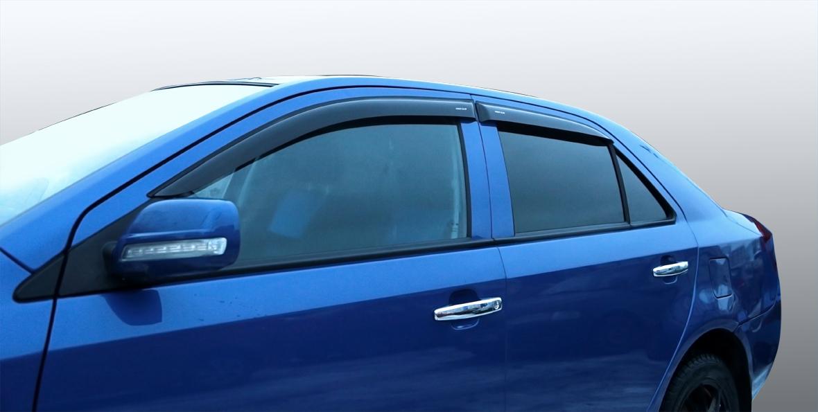 Дефлектор ветровик окон для а/м Geely MK 2008 седан накладные 4 шт. Corsar