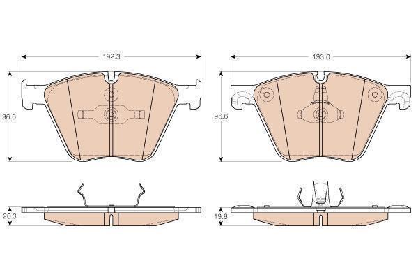 Колодки тормозные BMW X5/ X6 10- F15/F16 14- TRW