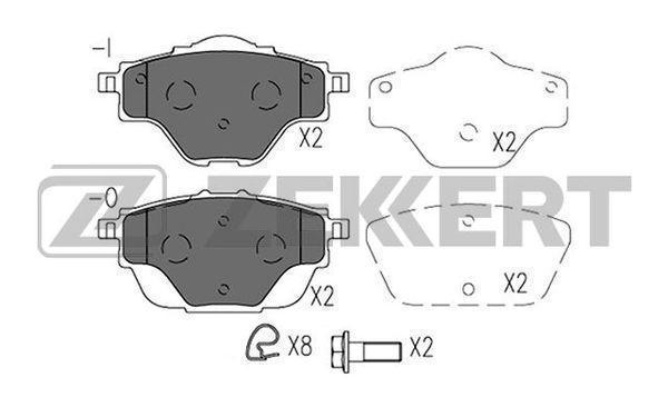 Колодки тормозные Citroen Grand Picasso II 13-, C4 Picasso II 13-, C4 Spacetourer 18-, C5 Aircross 18- задние