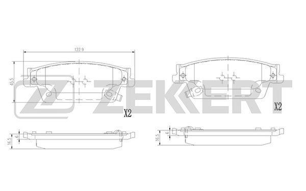 Колодки тормозные Cadillac SRX 03- задние