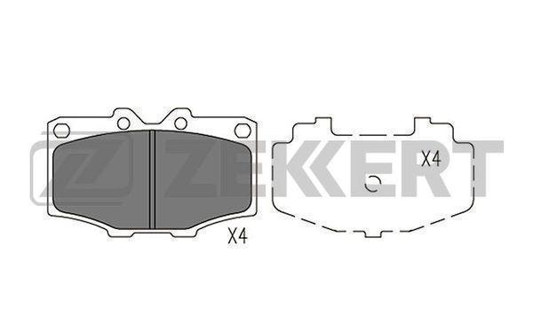 Колодки тормозные Toyota 4Runner (N60) 87-, LC 40,60,70 69-, Hilux (N30,N40,N50,N60,N80,N90,N110,N120) 83- передние
