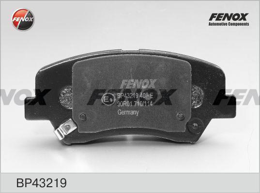 Колодки тормозные Hyundai Elantra 11-, Kia Ceed (JD) 12-, Kia Sorento 09-, Cerato 13- передние \ FENOX BP43219