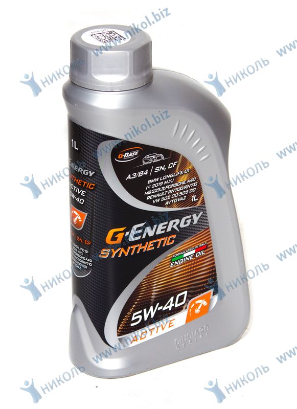 Масло G-Energy Synthetic Active 5W40 SN/CF (1л) с