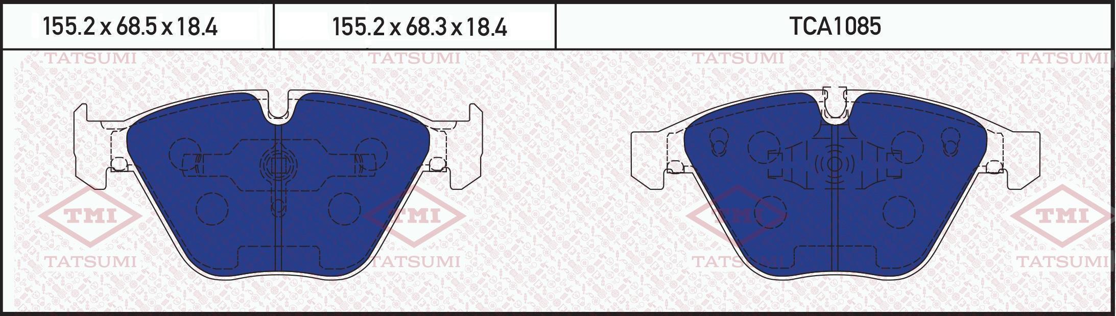 Колодки тормозные TATSUMI BMW 3(E90,E93)/ 5(E65,E66)/ 6(E63,E64)/ 7(E65,E66) 04->