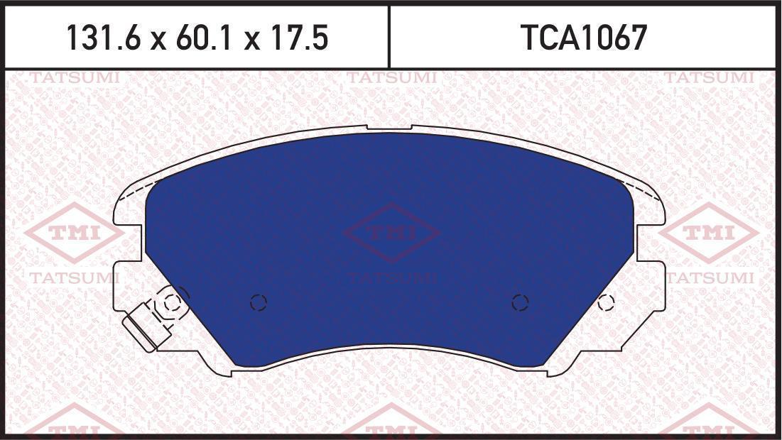 Колодки тормозные TATSUMI HYUNDAI Sonata/Coupe/Tucson 10/01->KIA Soul/Optima/Magentis 01->