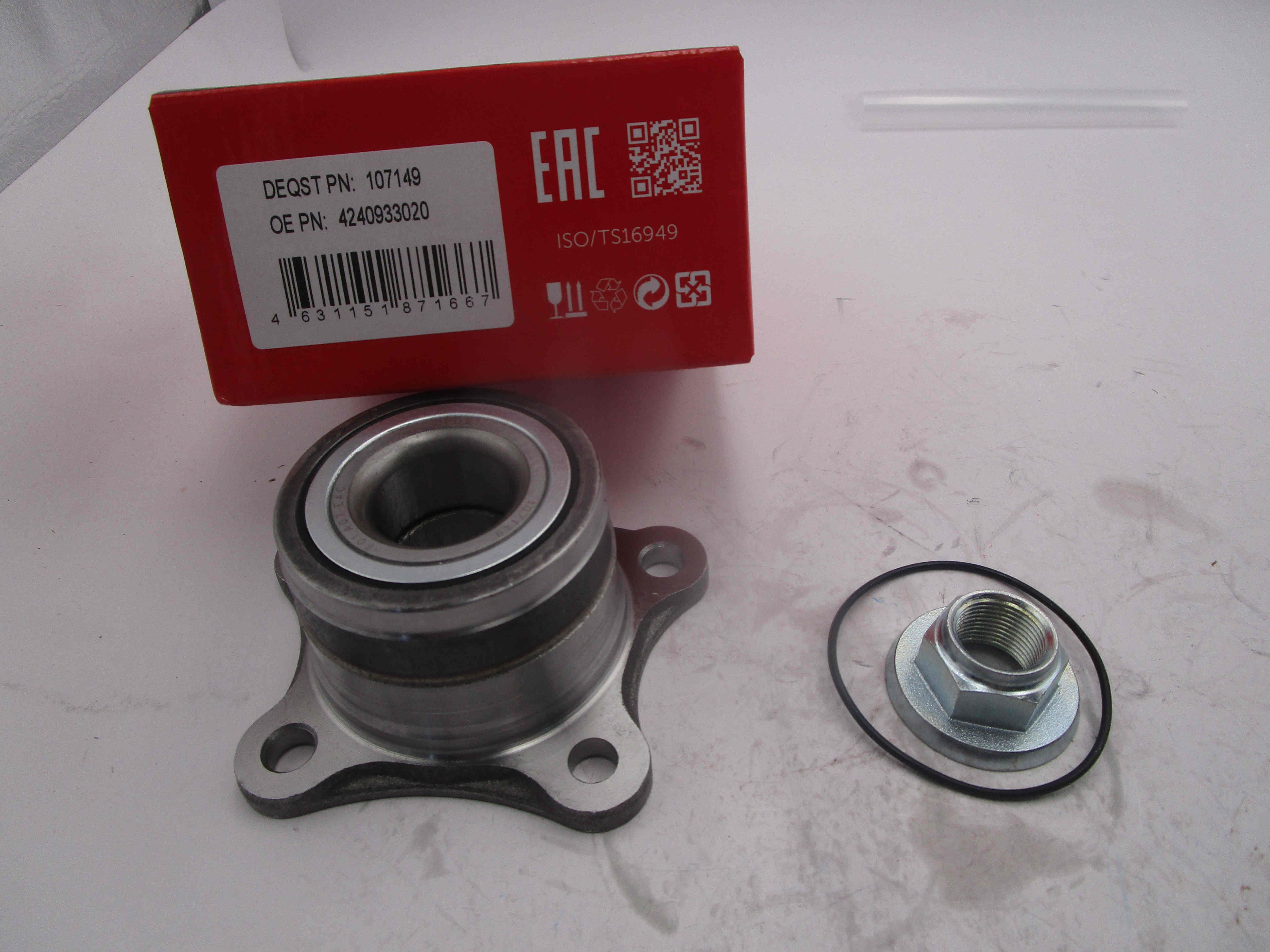 Ступица TOYOTA AVENSIS (_T22_) AVENSIS LIFTBACK (_T22_) AVENSIS с подшипником \ 107149 DEQST